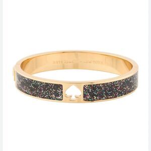 Kate Spade Glitter Hole Punch Gold Hinge Bracelet
